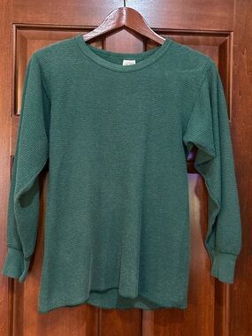 Vintage Morgan Mills Long Johns XL 46-48 Green Waffle Knit Thermal USA Made